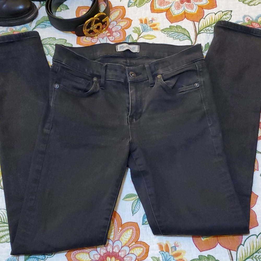 Madewell Washed Black Skinny Jeans 29 Super Soft